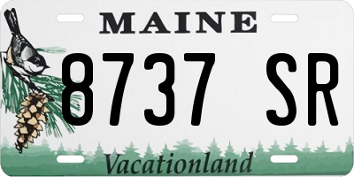 ME license plate 8737SR
