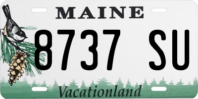 ME license plate 8737SU
