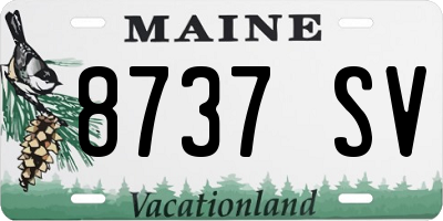 ME license plate 8737SV