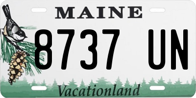 ME license plate 8737UN