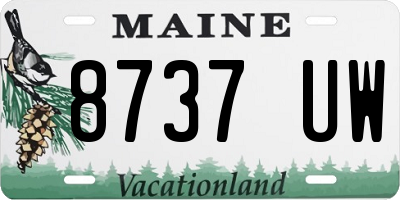 ME license plate 8737UW