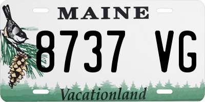 ME license plate 8737VG