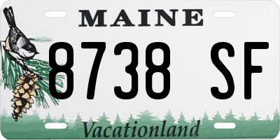 ME license plate 8738SF