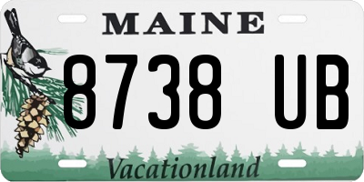 ME license plate 8738UB