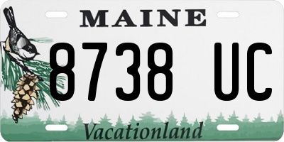 ME license plate 8738UC