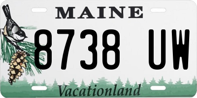 ME license plate 8738UW