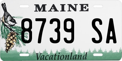 ME license plate 8739SA