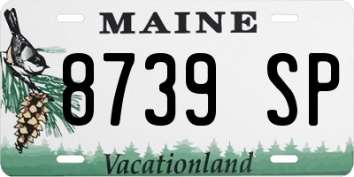 ME license plate 8739SP
