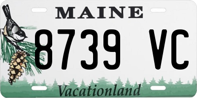 ME license plate 8739VC