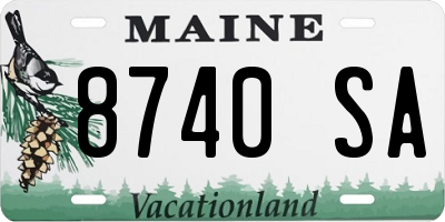 ME license plate 8740SA