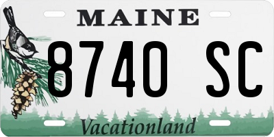 ME license plate 8740SC