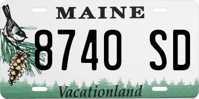 ME license plate 8740SD