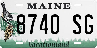 ME license plate 8740SG