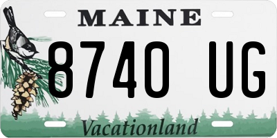 ME license plate 8740UG