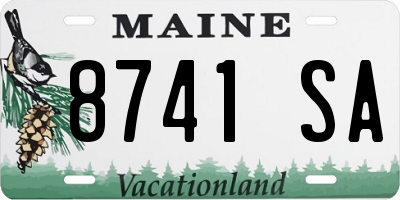 ME license plate 8741SA