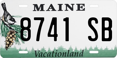 ME license plate 8741SB