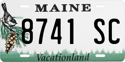 ME license plate 8741SC