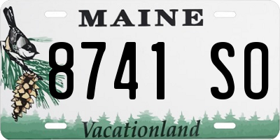 ME license plate 8741SO