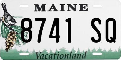 ME license plate 8741SQ