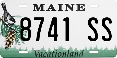 ME license plate 8741SS