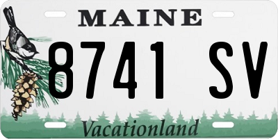 ME license plate 8741SV