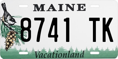 ME license plate 8741TK