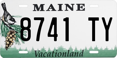 ME license plate 8741TY