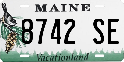 ME license plate 8742SE