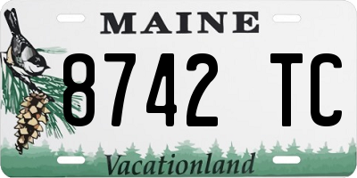 ME license plate 8742TC