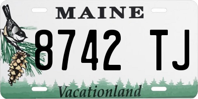 ME license plate 8742TJ