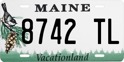 ME license plate 8742TL