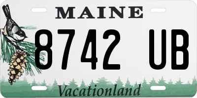 ME license plate 8742UB