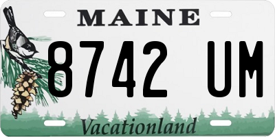 ME license plate 8742UM