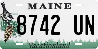 ME license plate 8742UN