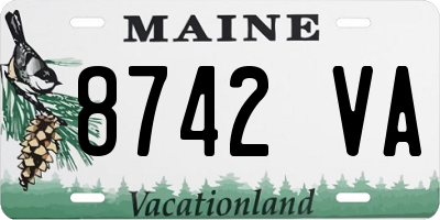 ME license plate 8742VA
