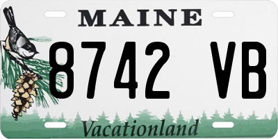 ME license plate 8742VB