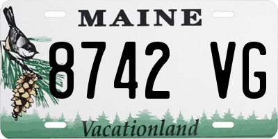 ME license plate 8742VG