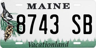 ME license plate 8743SB