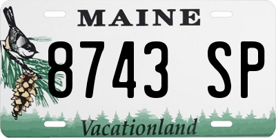 ME license plate 8743SP