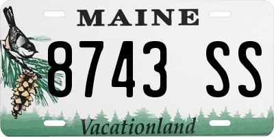 ME license plate 8743SS