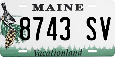 ME license plate 8743SV