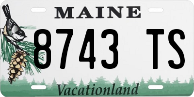 ME license plate 8743TS