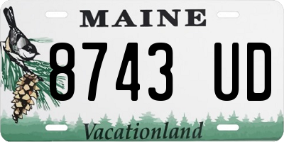 ME license plate 8743UD