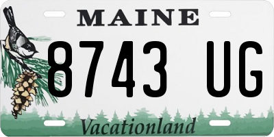 ME license plate 8743UG