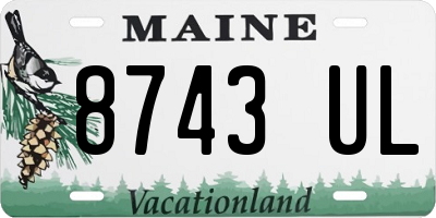 ME license plate 8743UL