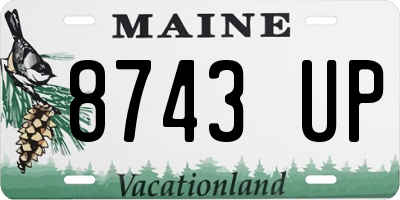 ME license plate 8743UP