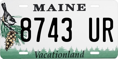 ME license plate 8743UR