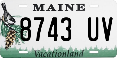 ME license plate 8743UV