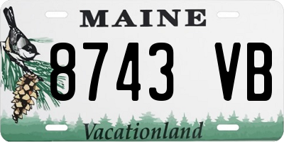 ME license plate 8743VB