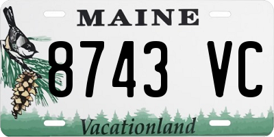 ME license plate 8743VC